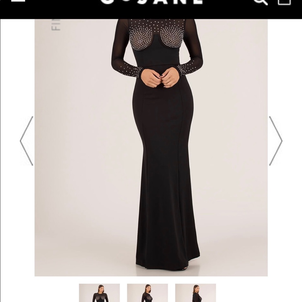 Sheer rhinestone dress